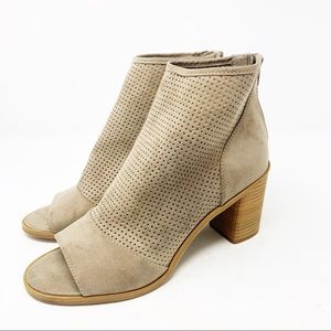 Abound Peep Toe Bootie Sandal Block Heel 8.5